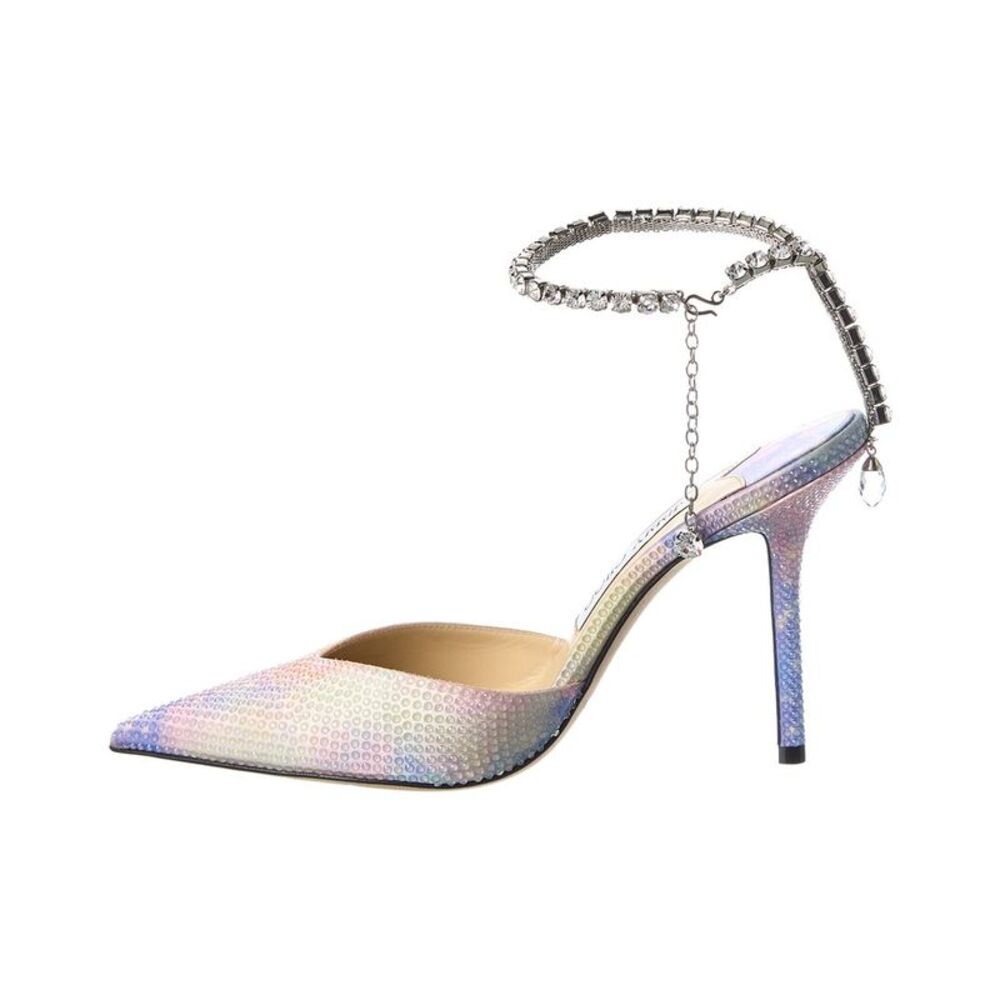 Jimmy Choo Saeda 100 Suede Slingback Pump, Purple - Picture 2 of 5